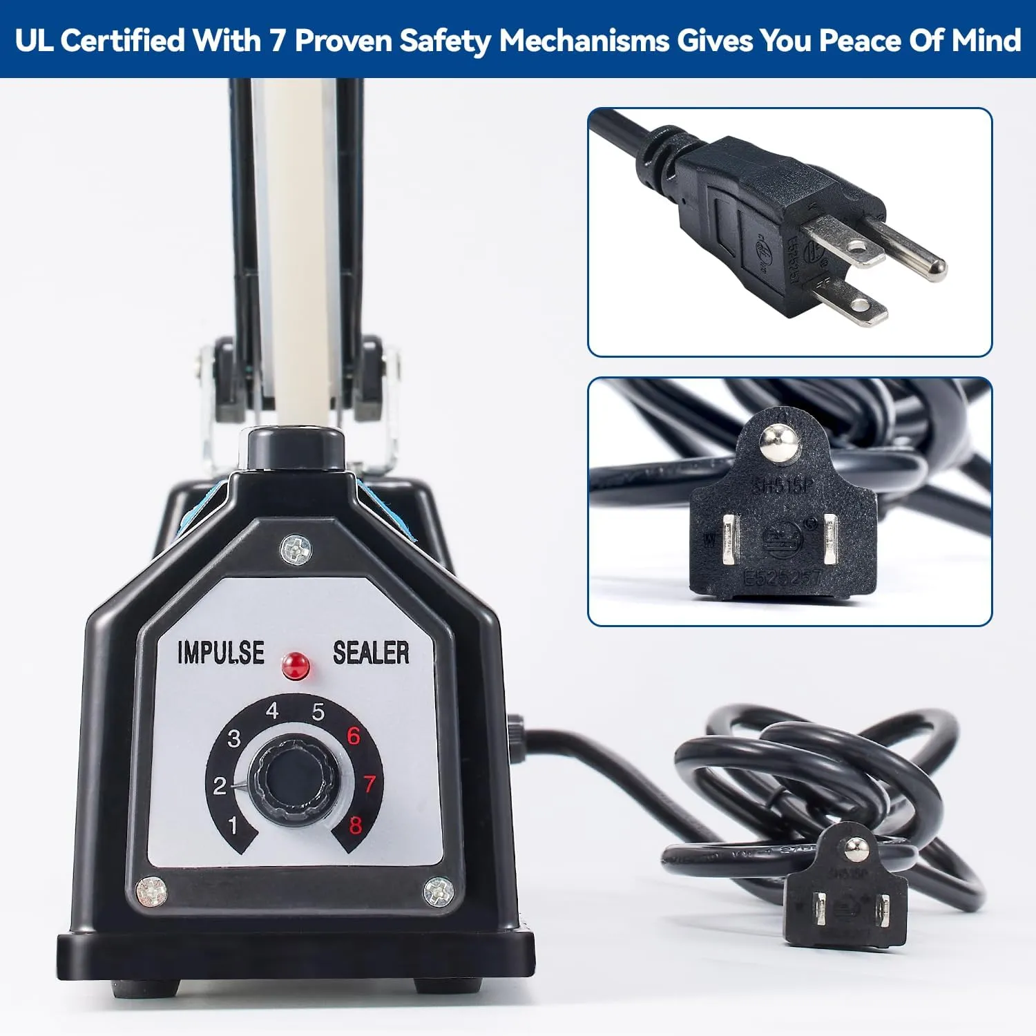 Sealer Pro - 20 inch - 5mm Sealing Width - Impulse Heat Sealer Most Heavy Duty for Strong, Secure Sealing for Long Term Food Storage, Black