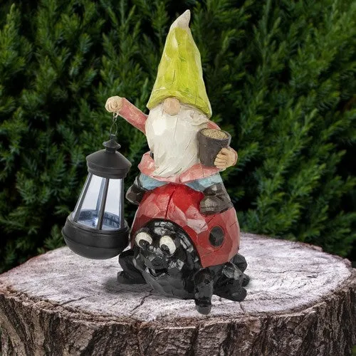 Seasonal sale LED Garden Solar Ladybug Gnome Loyal customers & Statue