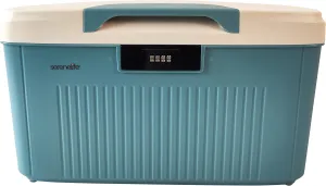 SereneLife Lockable Storage Container Bin, 6.5 Gallon Capacity Heavy Duty Storage Box with Combination Lock, Bluee