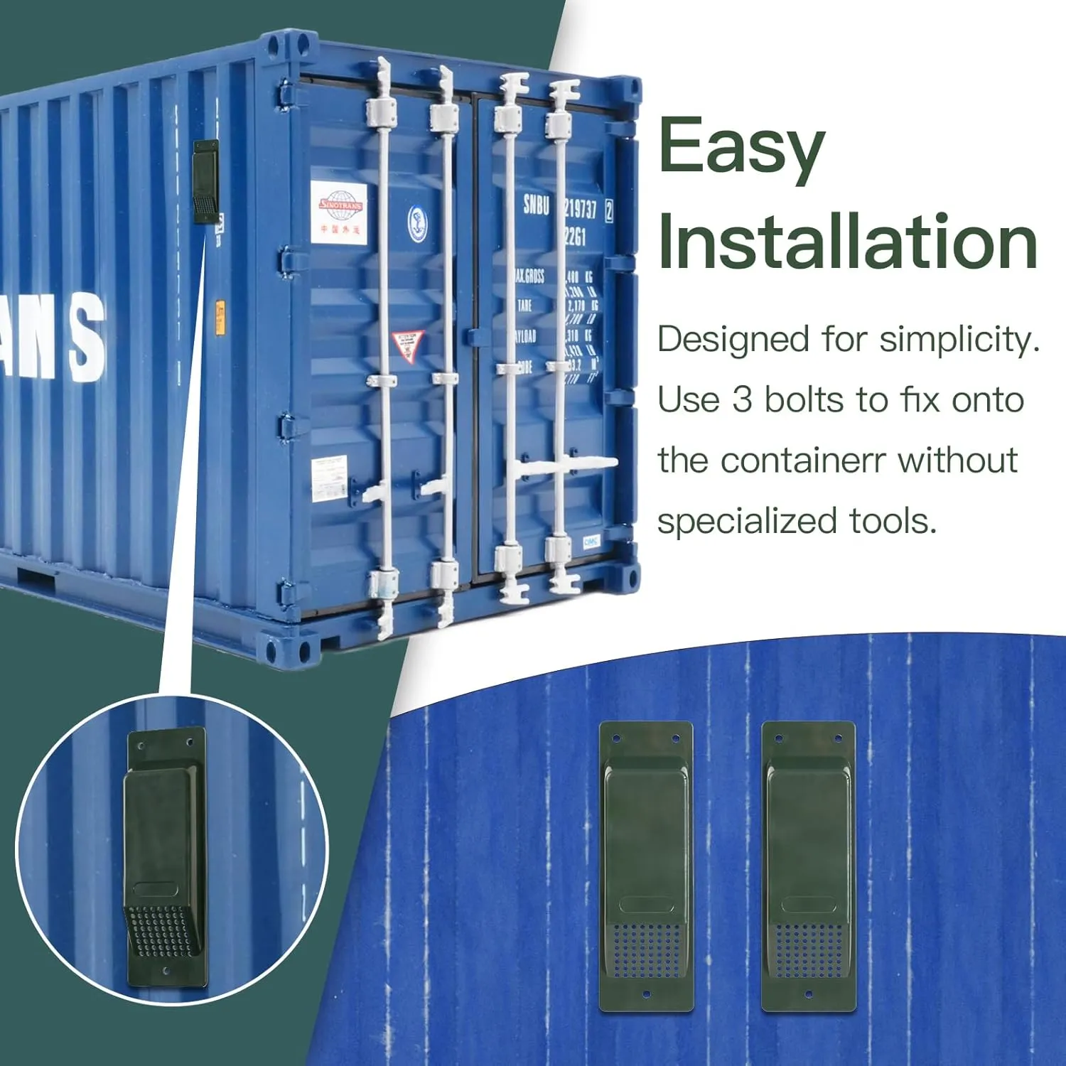 Shipping Container Air Vent Kit Heavy Duty Shipping Container Accessories Cross Flow Ventilation Kit Reduce Heat Humidity Pressure Condensation Add Air Flow for Cargo (8 Pack Deep Green)