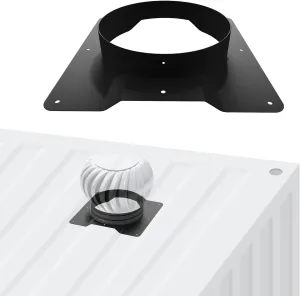 Shipping Container Roof Vent Adapter,Designed for Corrugated Roof Window Vents,Reduce Heat and Condensation in Conex Container,Fit 8" Whirlybird Turbines and Round Chimney Cap，1 Pack