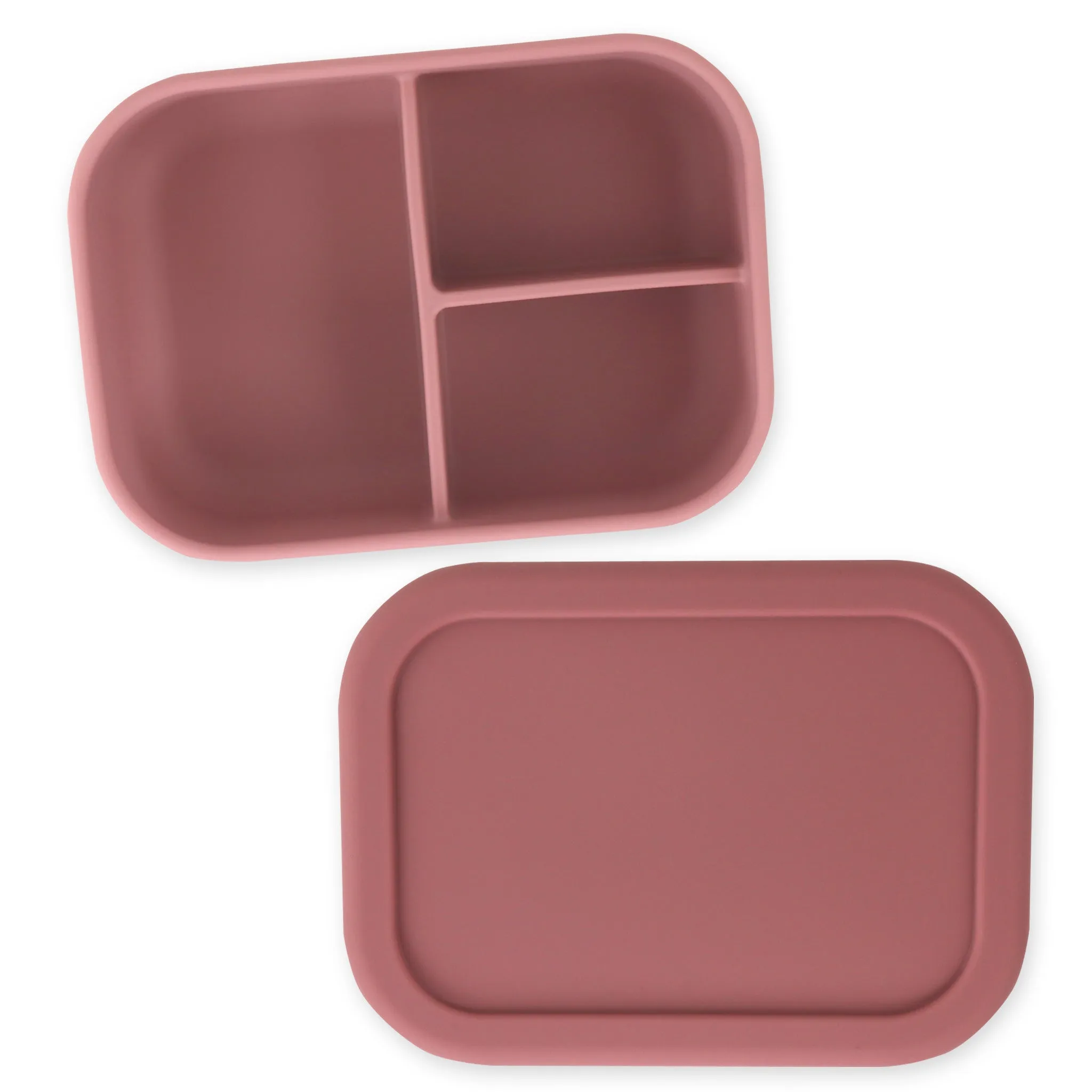 Silicone Bento Box - Heavy-Duty (Dusty Rose)