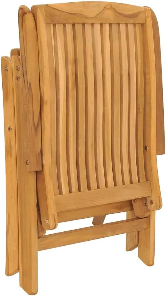Sillas De Patio Camping Chair Lawn Chairs Outdoor Patio Chairs - Reclining Patio Chairs with Cushions 6 pcs Solid Wood Teak for Park Campsites Garden Beaches