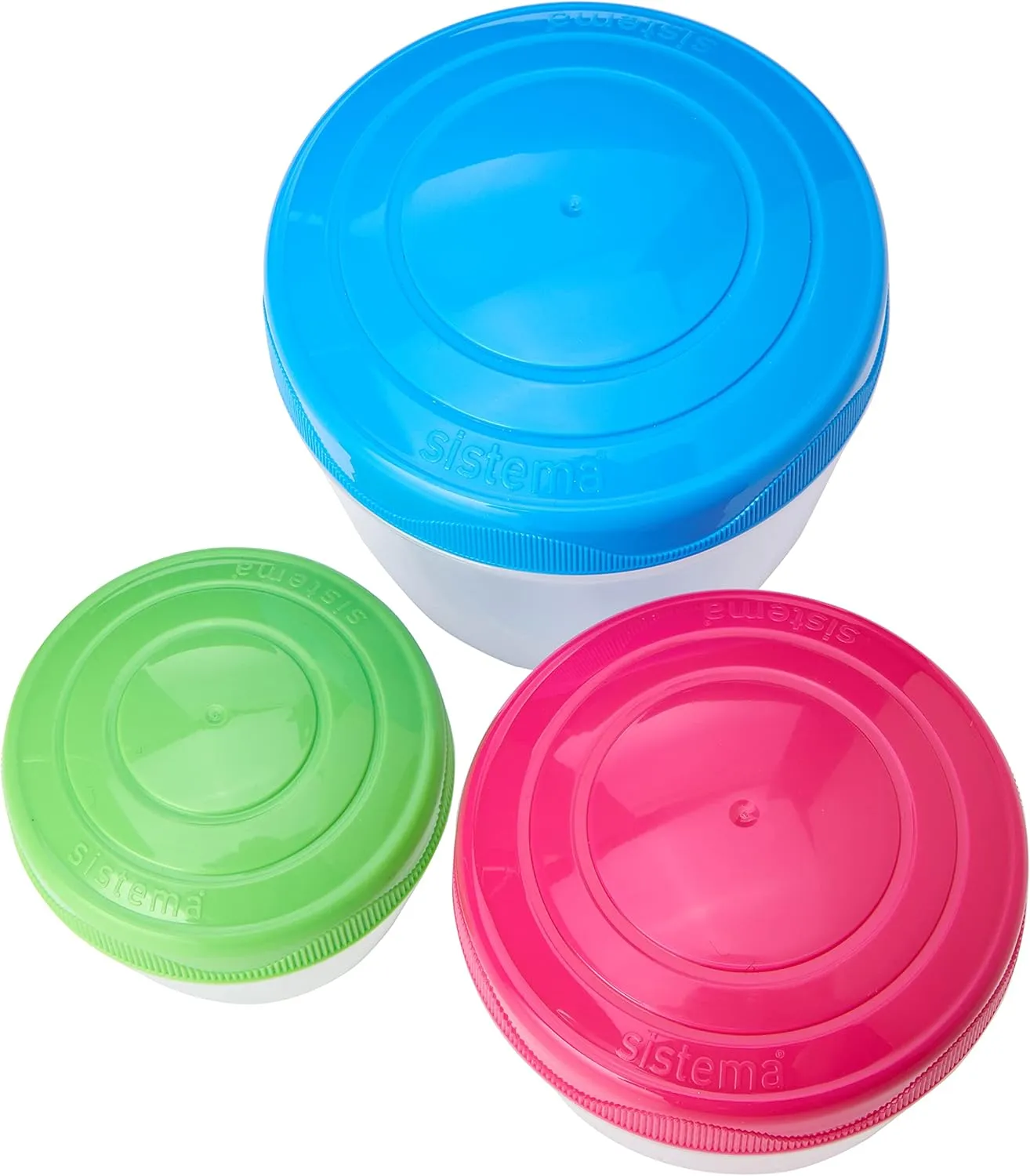 Sistema To Go Collection Snack 'N' Nest Food Storage Container, Color Received May Vary, Set of 3, 150 ml, 305 ml, 520 ml