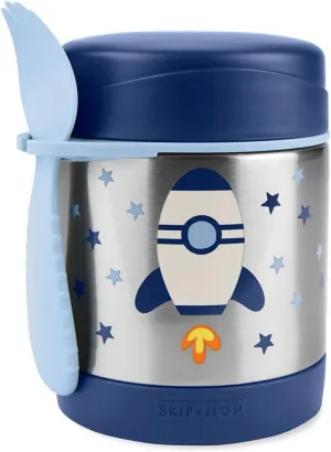 Skip Hop Insulated Baby Food Jar, Sparks Rocket, Stainless Steel, Holds 11oz