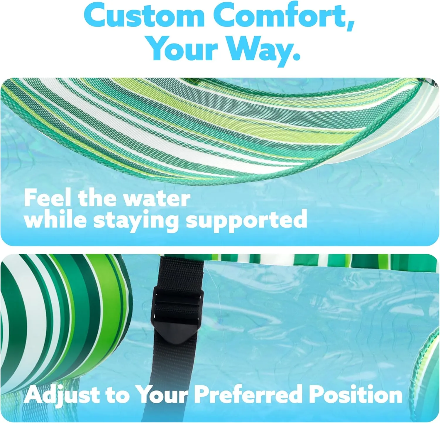 SLOOSH Inflatable Pool Floats Adult,2 Packs Floating Lounge Chairs,Blow up Pool Noodles for Adult Heavy Duty,Floating Chair for Party Summer Water Beach Lake Fun