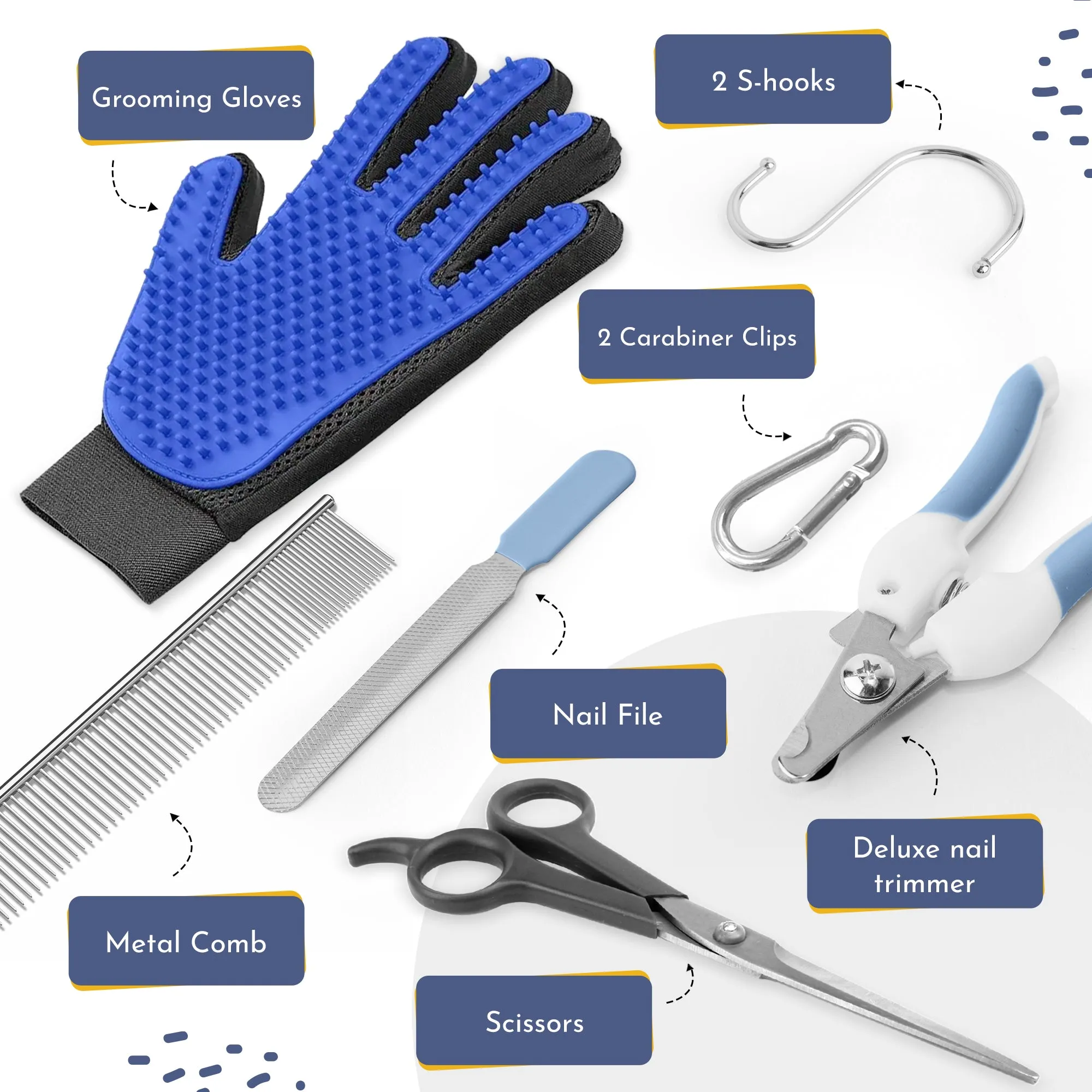 Small Dog Grooming Hammock - Pet Hammock for Grooming and Trimming Nails - With Comb, Nail Trimmer, Nail File - Dog Grooming Harness Sling for Nail Clipping - Hanging Restraint Holder for Dogs or Cat