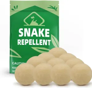 Snake Repellent for Yard Powerful, Snakes Away Repellent for Outdoor, Snake Repellant Indoor, Snake Deterrent for Yard Pet Safe, Repellents for Snakes, Garden Snake Out Repellant Balls-10P