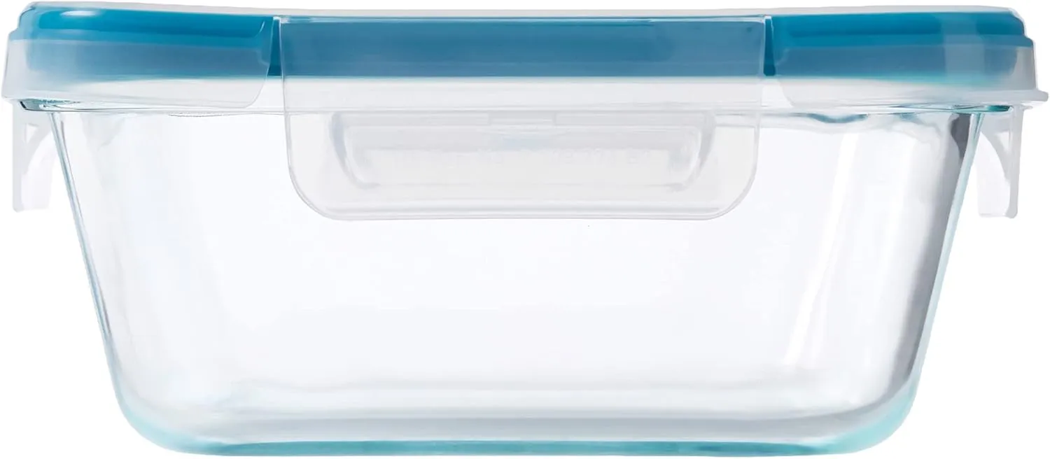 Snapware Total Solution 24-Pc Glass Food Storage Container Meal Prep Set with Plastic Lids, 4-Cup, 2-Cup & 1-Cup, BPA-Free Lids with 4 Locking Tabs, Microwave, Dishwasher, and Freezer Safe