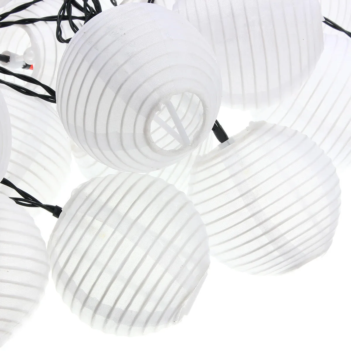 Solar Powered 30LED Fairy String Light White Shell Lantern Xmas Wedding Garden Lamp