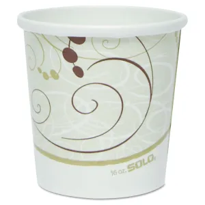 SOLO® Flexstyle Double Poly Paper Containers, 16 oz, Symphony Design, Paper, 25/Pack, 20 Packs/Carton