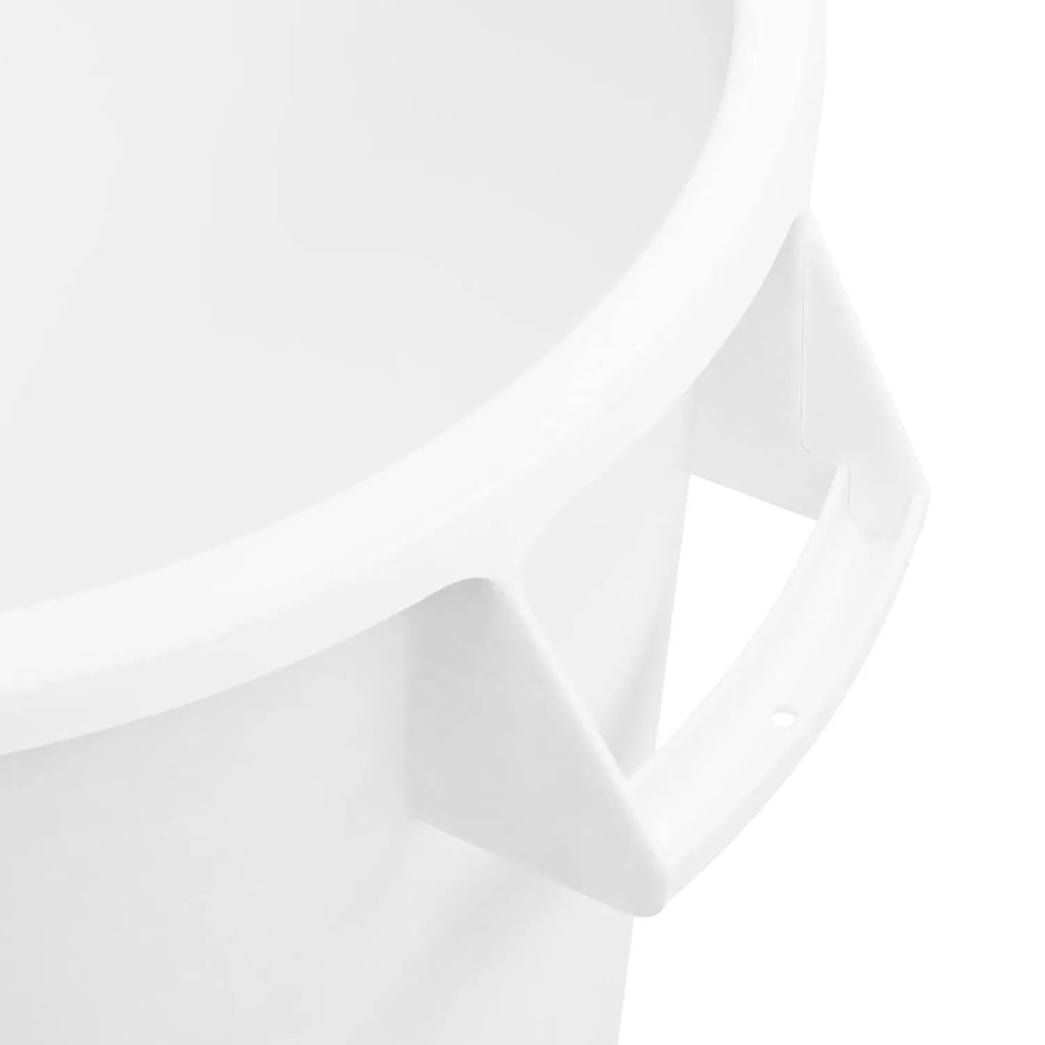 SPARTA Bronco Waste Container Trash Container, Round Trash Bin for Disposal, 10 Gallons, White