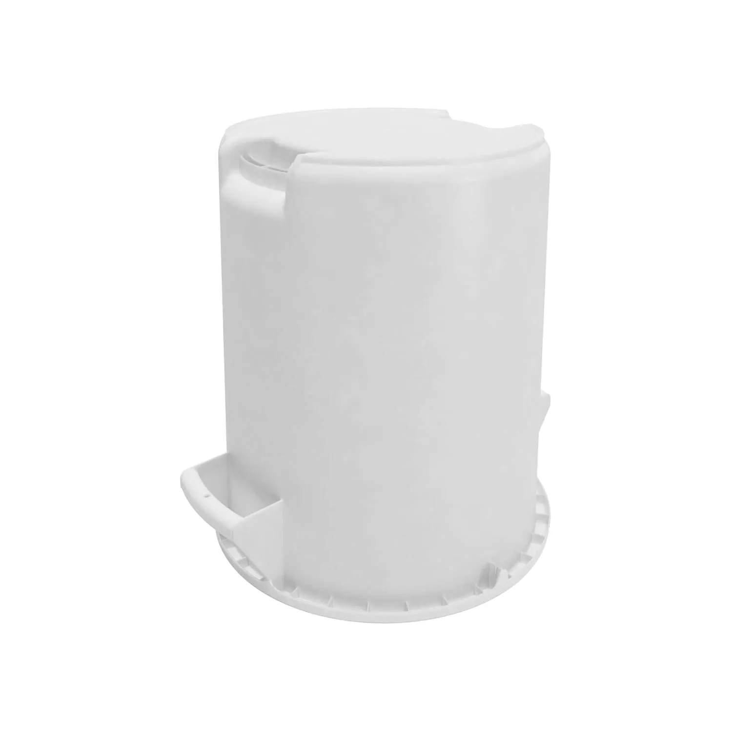 SPARTA Bronco Waste Container Trash Container, Round Trash Bin for Disposal, 10 Gallons, White