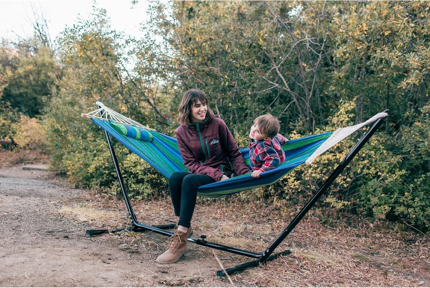 Stansport Outdoor Camping Hammock with Pillow and Stand