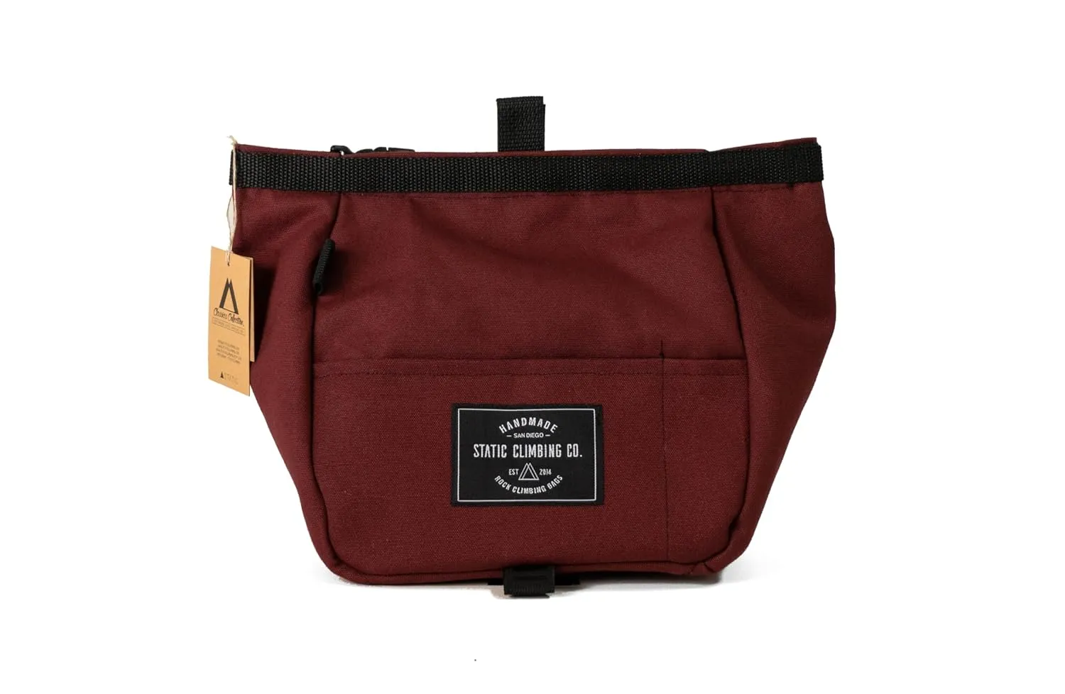 STATIC Chalk Bucket for rock climbing -Bouldering Chalk Bucket (Burgundy)