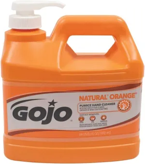 Stens GOJO Bottle White NATURAL ORANGE Citrus Scented Heavy Duty Hand Cleaner, 64 ounce