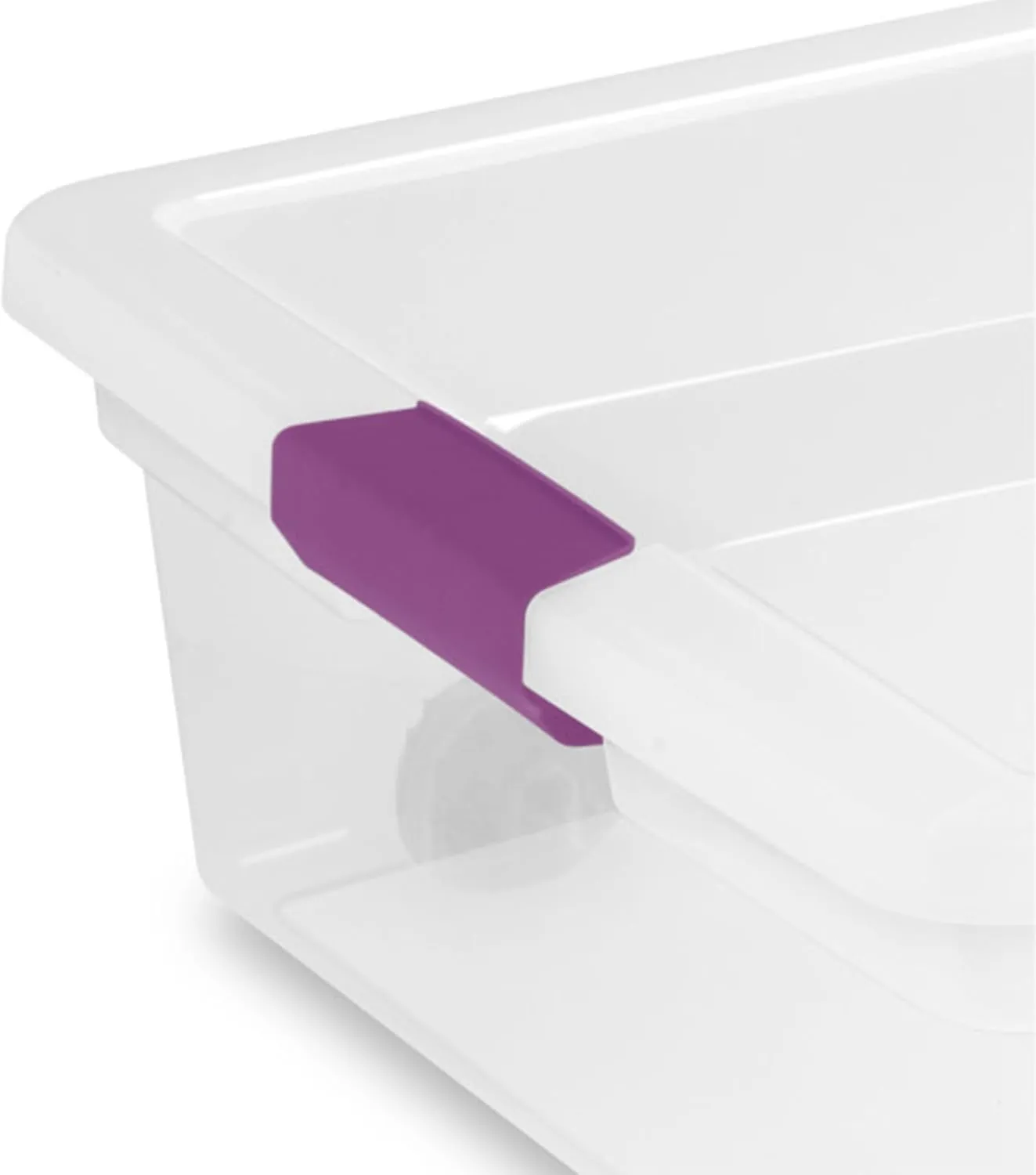 Sterilite 4-Pack ClearView Latch Box, Wheeled Underbed Organizer Bins for Home, 60 Quart