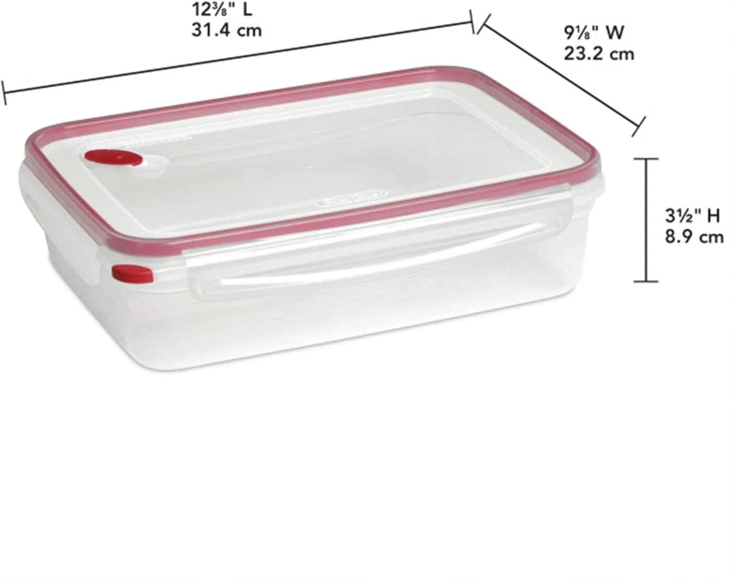 Sterilite 4 Pack Food Storage Container, Ultra-Seal Airtight Snapware with Lids, 16 Cup