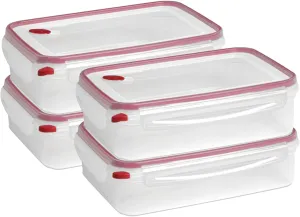 Sterilite 4 Pack Food Storage Container, Ultra-Seal Airtight Snapware with Lids, 16 Cup