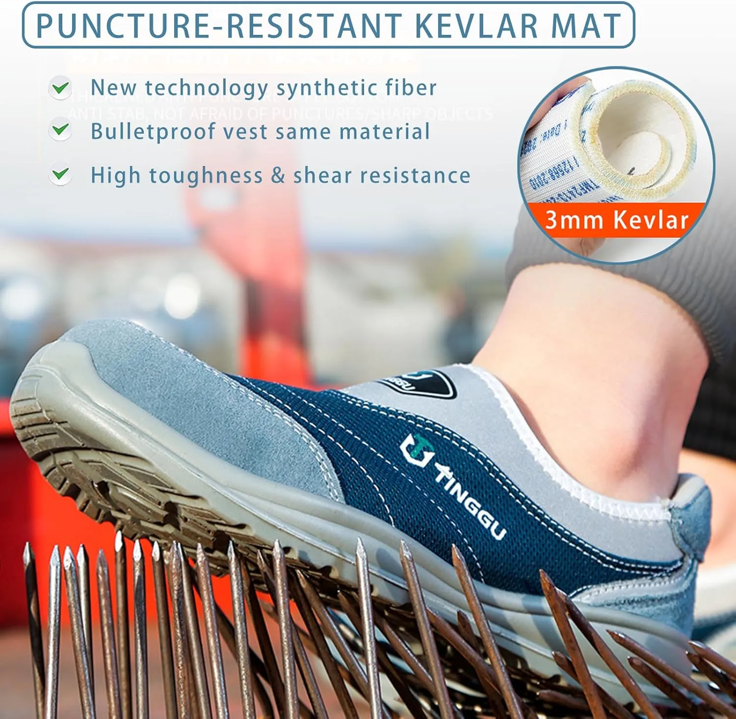 Summer Unisex Anti-Static Safety Shoes, Smash and Puncture Resistant Work Shoes, Composite Steel Toe Shoes, Breathable, Lightweight and Comfortable