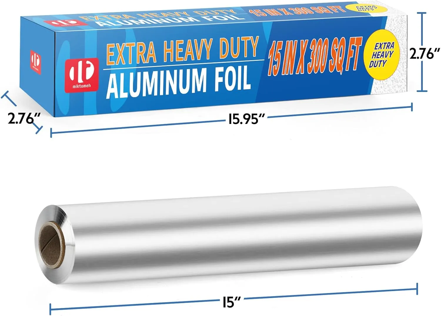 Superior Extra Heavy Duty Aluminum Foil 300 Sq Ft(15 In Wide), Pack of 1