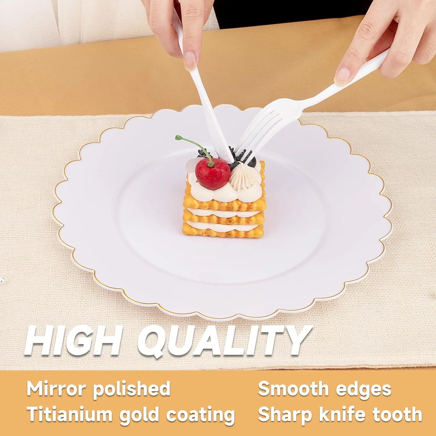 Supernal 180PCS White Plastic Silverware,White Utensils Set Disposable,Disposable Silverware Include 60 Forks,60 Knives,60 Spoons,Heavy Duty Party Cutlery for Birthday,Dinner,Wedding