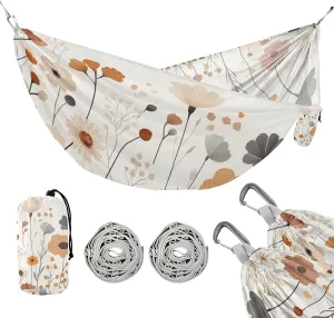 susiyo Portable Camping Hammock Cute Floral Printed Lightweight Hammock Comfortable Travel Swing with Tree Straps for Camping Hiking Backpacking Travel or Beach - Up to 330lbs
