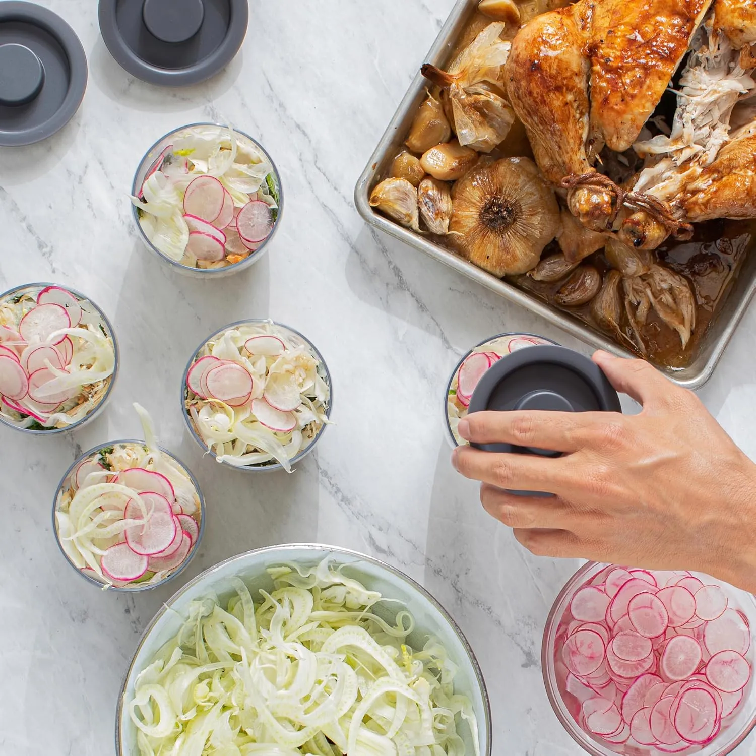 S'well 12oz Glass Prep Bowl Set of 4 For Easy Meal Prep, Black, Made From Durable Tempered Glass, Nests Inside 21.5oz S'well Eats