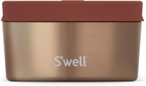 S'well Stainless Steel Food Canister, 16oz, Mauve Pyrite, Single Walled Durable Construction, BPA Free, Dishwasher Safe