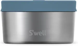 S'well Stainless Steel Food Canister, 16oz, Sky Silver Lining, Single Walled Durable Construction, BPA Free, Dishwasher Safe