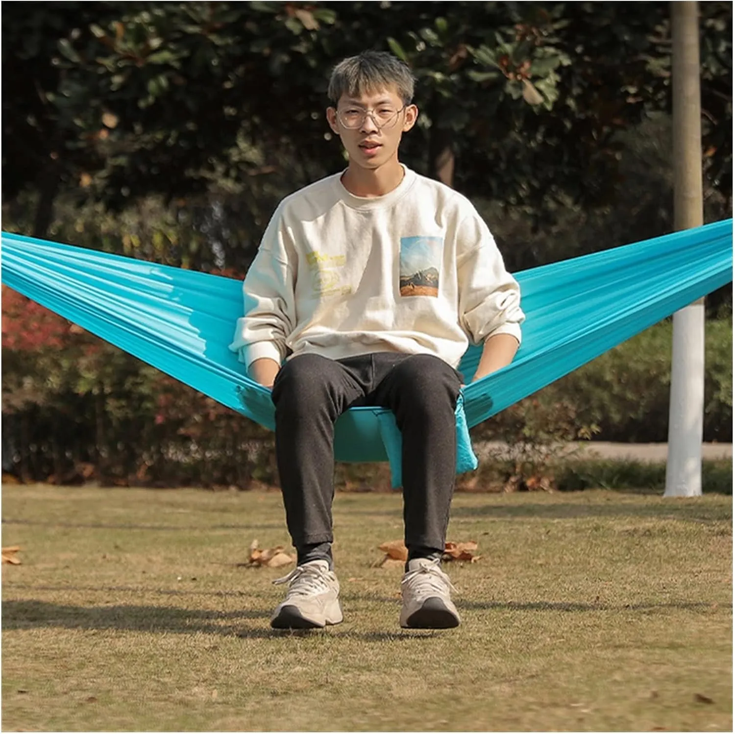 Swings Seats Nylon Hammock with Tear Resistant, Portable Single Hammock, Durable, Breathable, Long Lasting, for Outdoors Play Set Swings (Color : Pink)