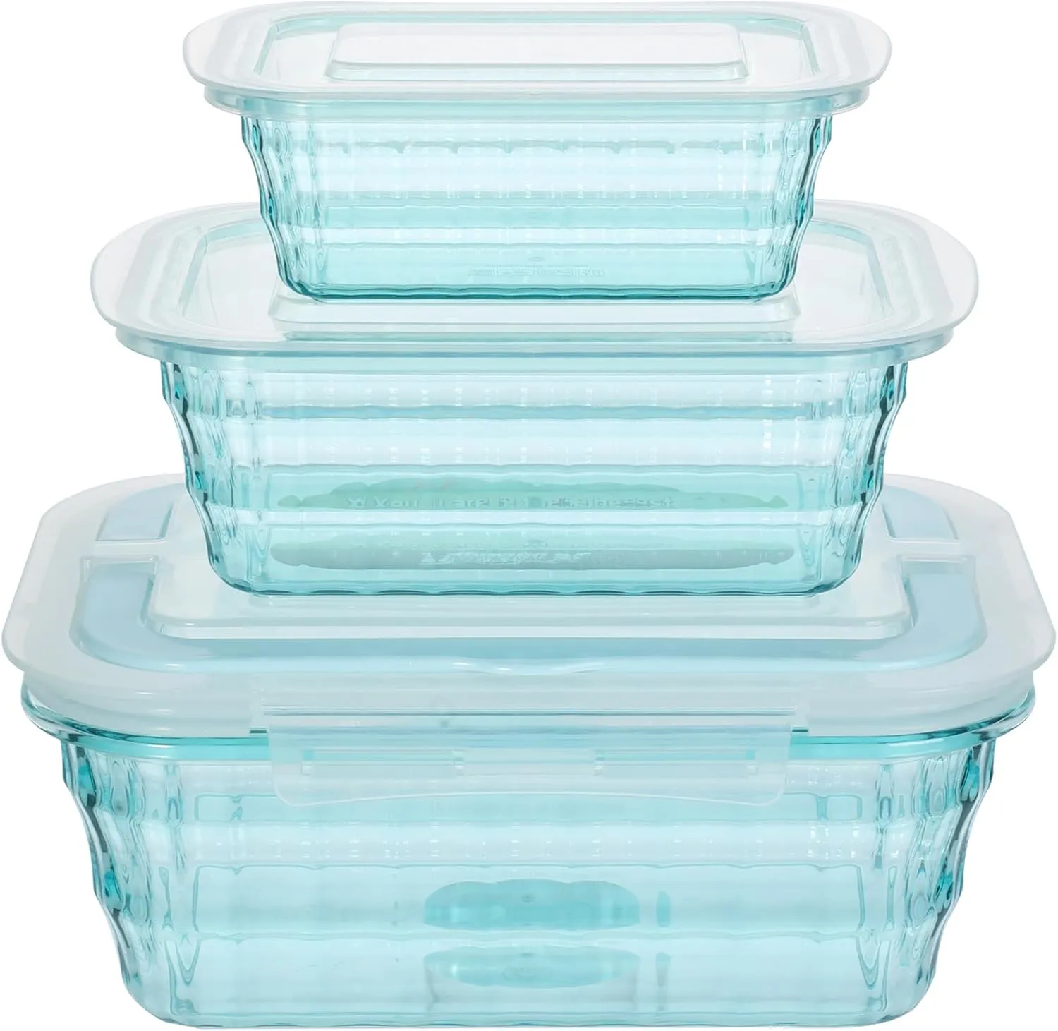 Taiuloo Set of 3 Food Storage Container, BPA Free Salad Bowls with Lids, Salad Lunch Container To Go with Handle, Plastic Meal Prep Storage Containers for Snacks, Fruits, Blue
