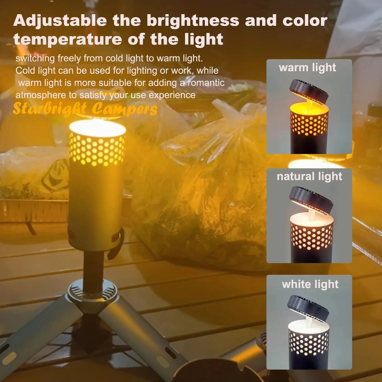 Telescopic Camping Light 10000mAh USB Rechargeable Portable LED Work Light Magnet Tripod Base Tent Telescoping Camping Lantern