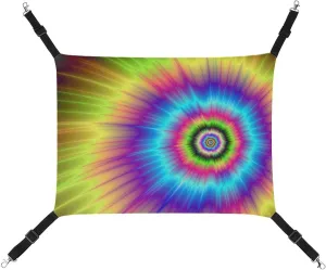 Tie Dyepattern Hanging Cat Bed Soft Breathable Pet Hammock for Cage Pet Sleeper for Kitten Ferret Puppy Rabbit, style, 20240327
