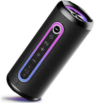 TIMU Wireless Portable Speaker, IPX7 Waterproof Bluetooth Speaker, 30W Loud Stereo Sound, 30H Playtime, 3 Colorful RGB Lights, 3 EQ Mode, TWS Pairing, Bluetooth 5.3 for Outdoor/Home/Party, Gift Ideas