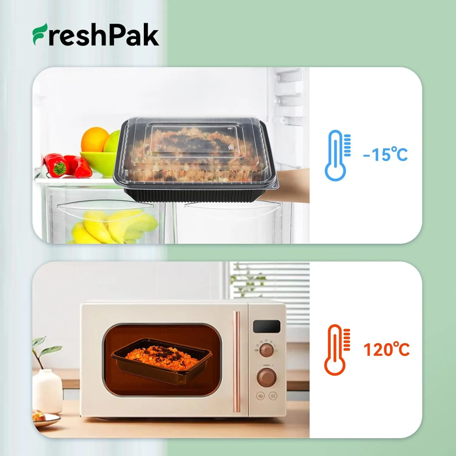 To Go Containers, 40-Pack Reusable Meal Prep Container with Airtight Lids 47oz BPA Free Microwave Freezer Safe Plastic Disposable Bento Boxes Ideal for Food Storage and On-the-Go