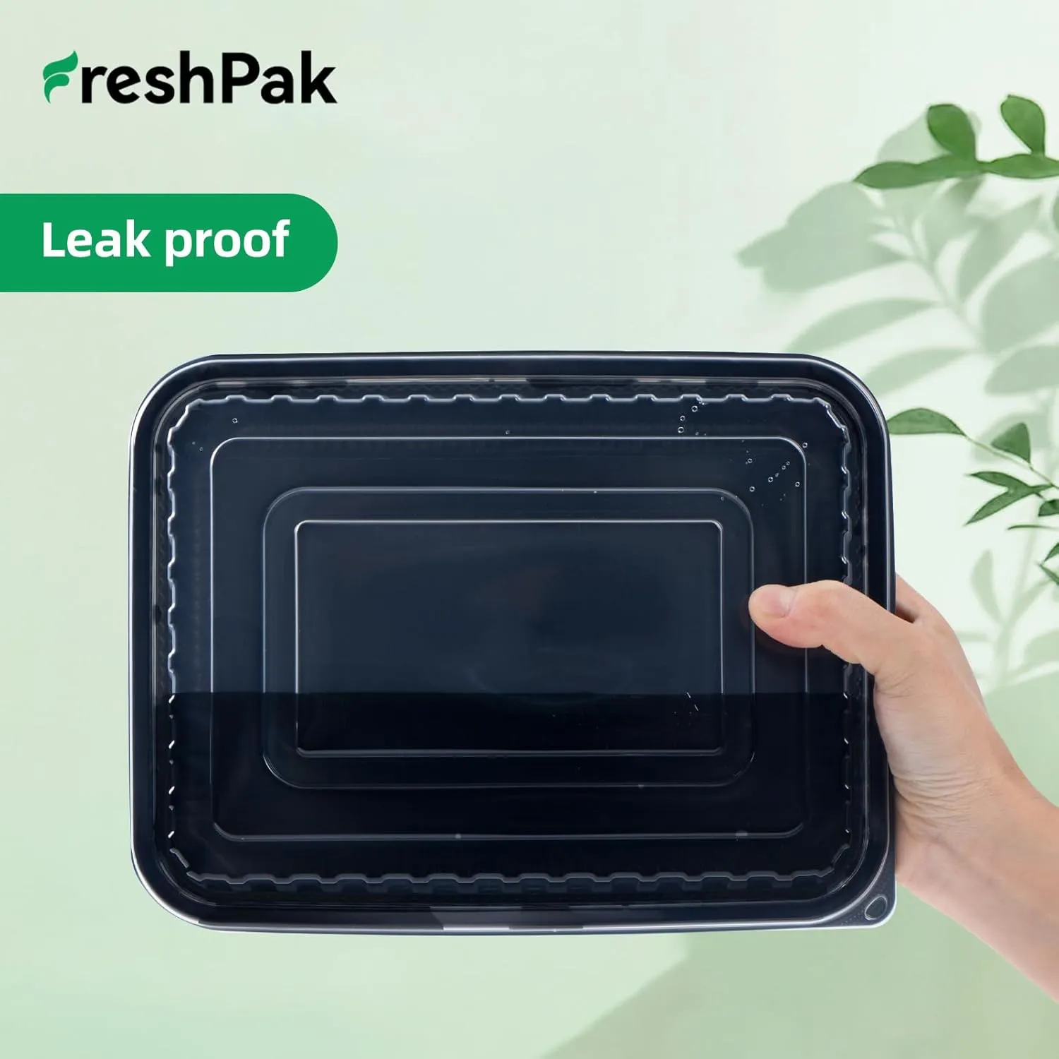 To Go Containers, 40-Pack Reusable Meal Prep Container with Airtight Lids 47oz BPA Free Microwave Freezer Safe Plastic Disposable Bento Boxes Ideal for Food Storage and On-the-Go