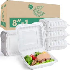 To Go Containers, 55 Pack Reusable Take Out Food Container 34 oz BPA Free MFPP To Go Boxes for Food