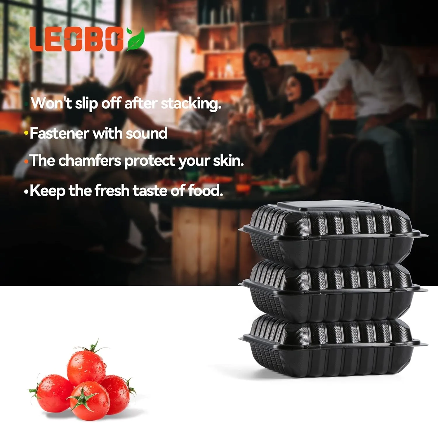 To Go Containers, BPA-Free Plastic Take Out Boxes with Lids 55-Pack 34oz MFPP Reusable Meal Prep Container for Food Storage Takeout, Hinged Clamshell Design for To-Go Lunch Salad Breakfast