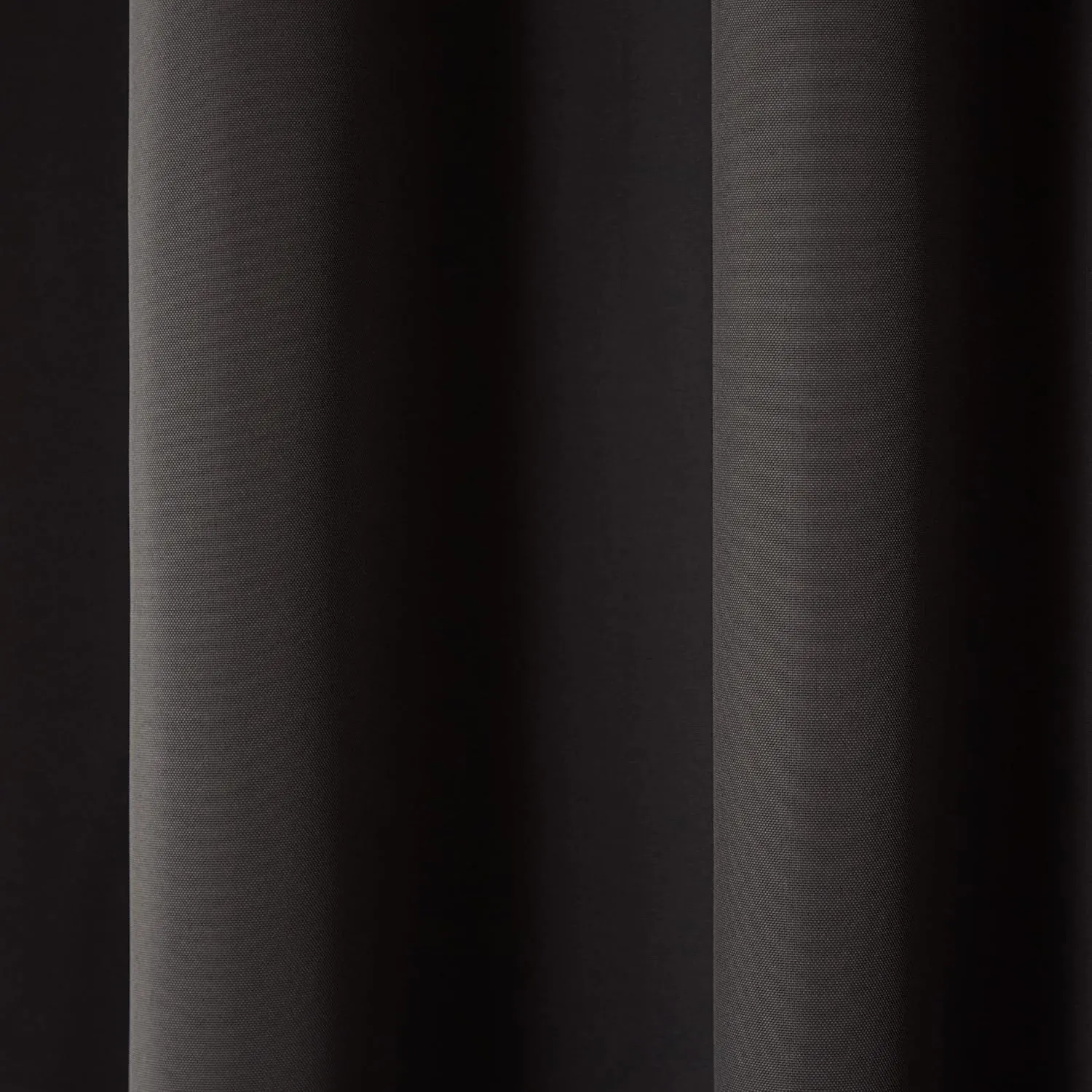 TOWN & COUNTRY BASICS Cabana Solid Heavyweight Indoor Outdoor Curtains, Light Filtering Opacity with Grommet Top, Water Repellent, 2-Pack Set, 54"x108", Black