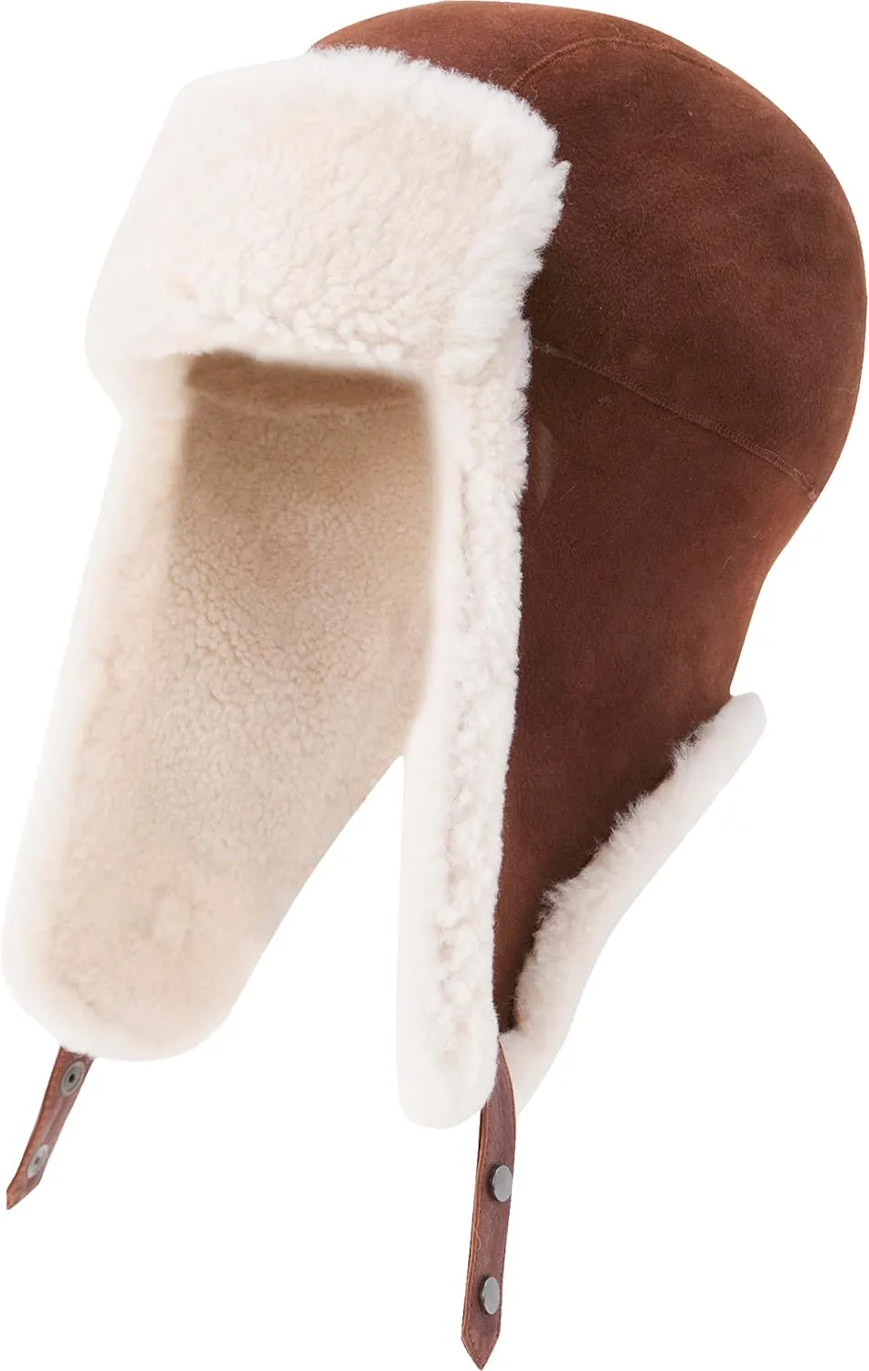 Trapper Hat with 100% Natural Genuine Fur - Winter Aviator Hat with Ear Flaps for Men and Women