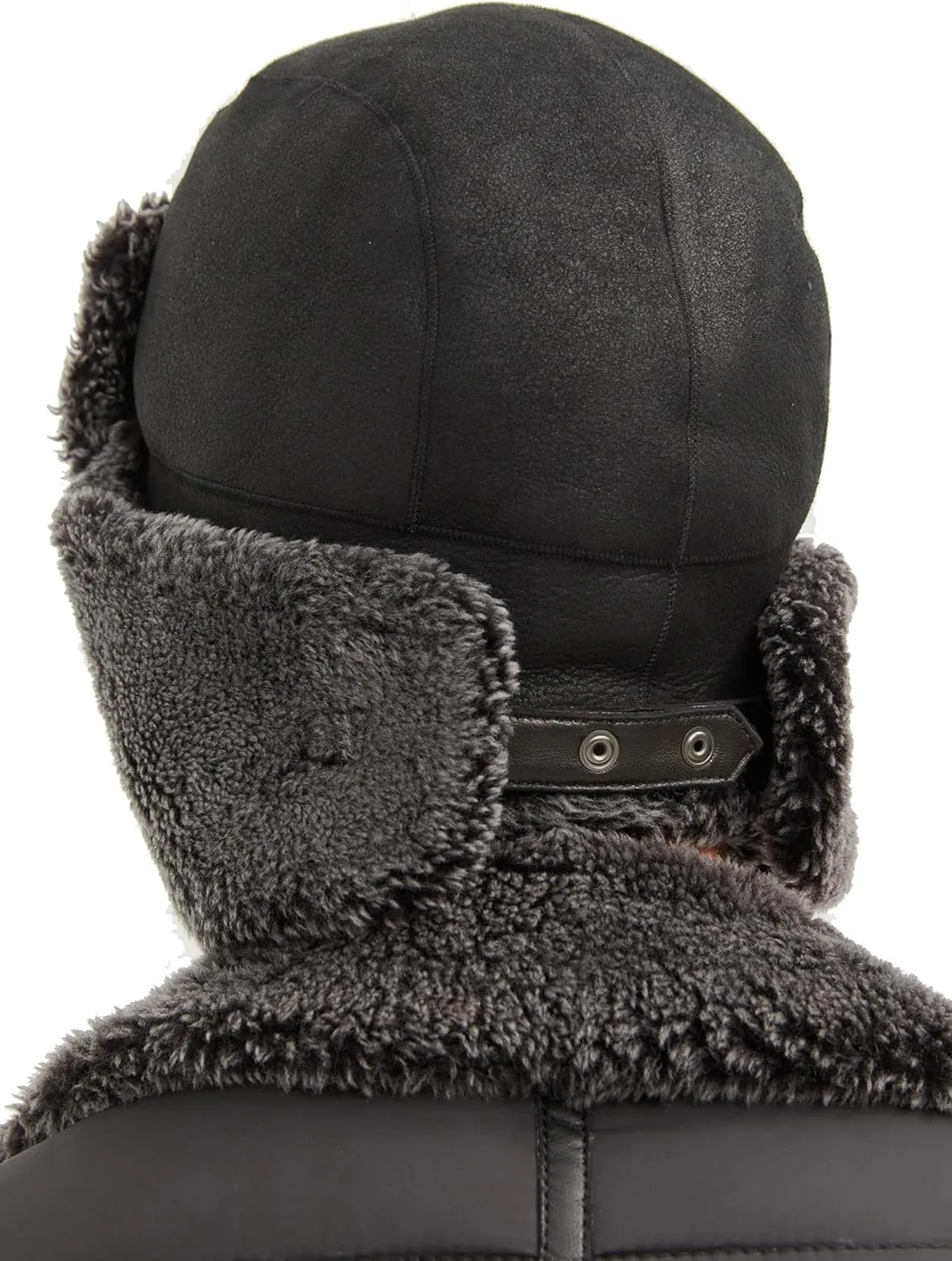 Trapper Hat with 100% Natural Genuine Fur - Winter Aviator Hat with Ear Flaps for Men and Women