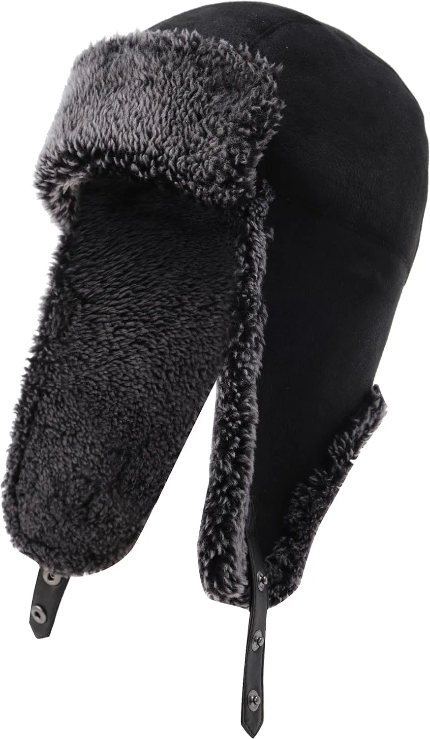 Trapper Hat with 100% Natural Genuine Fur - Winter Aviator Hat with Ear Flaps for Men and Women