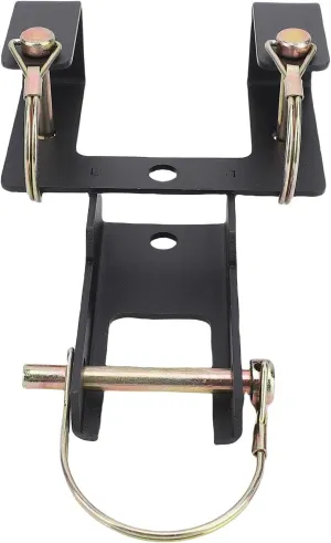 Trash Can Coupler Hook, Carbon Steel Wheeled Garbage Bin Hauling Hook, Easily Attach to Tools, Trailers, and More for Cleaning up Garbage Lawns, Gravel, and Snow