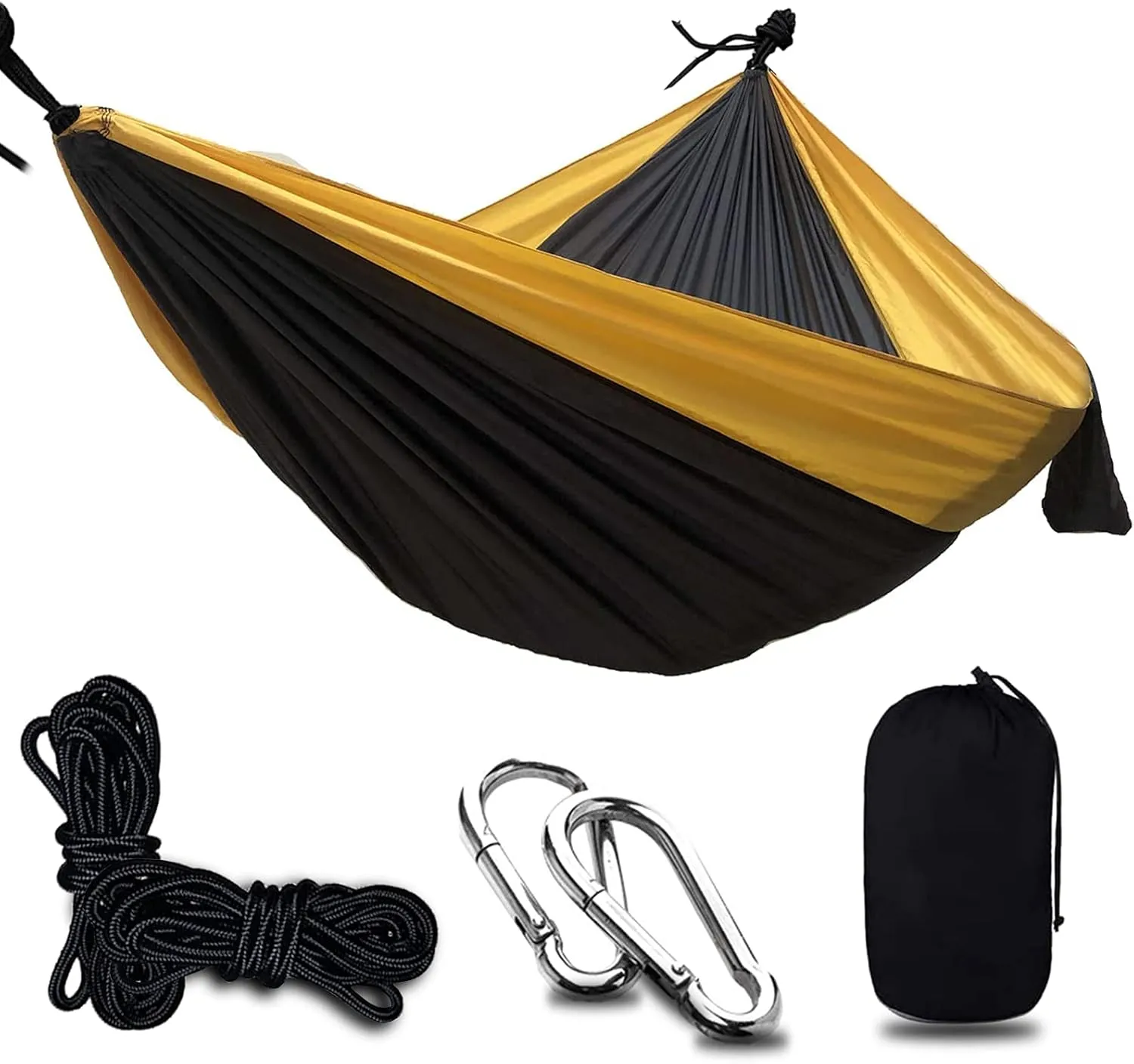 Travel Hammock, Lightweight Camping Hammock 200kg Load Capacity, Portable Outdoor Double Hammock for Camping, Backpacking, Survival, Outdoor Backyard Hiking,C