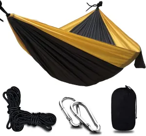 Travel Hammock, Lightweight Camping Hammock 200kg Load Capacity, Portable Outdoor Double Hammock for Camping, Backpacking, Survival, Outdoor Backyard Hiking,C