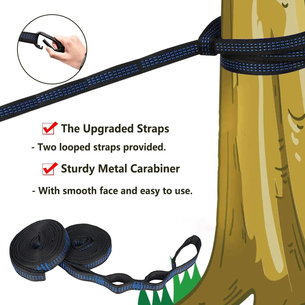 Travel Hammock with Mosquito Net, Lightweight Camping Hammock Hold Up to 200kg, Portable Outdoor Hammock for Camping Hiking Backpacking,Blue,250x120cm