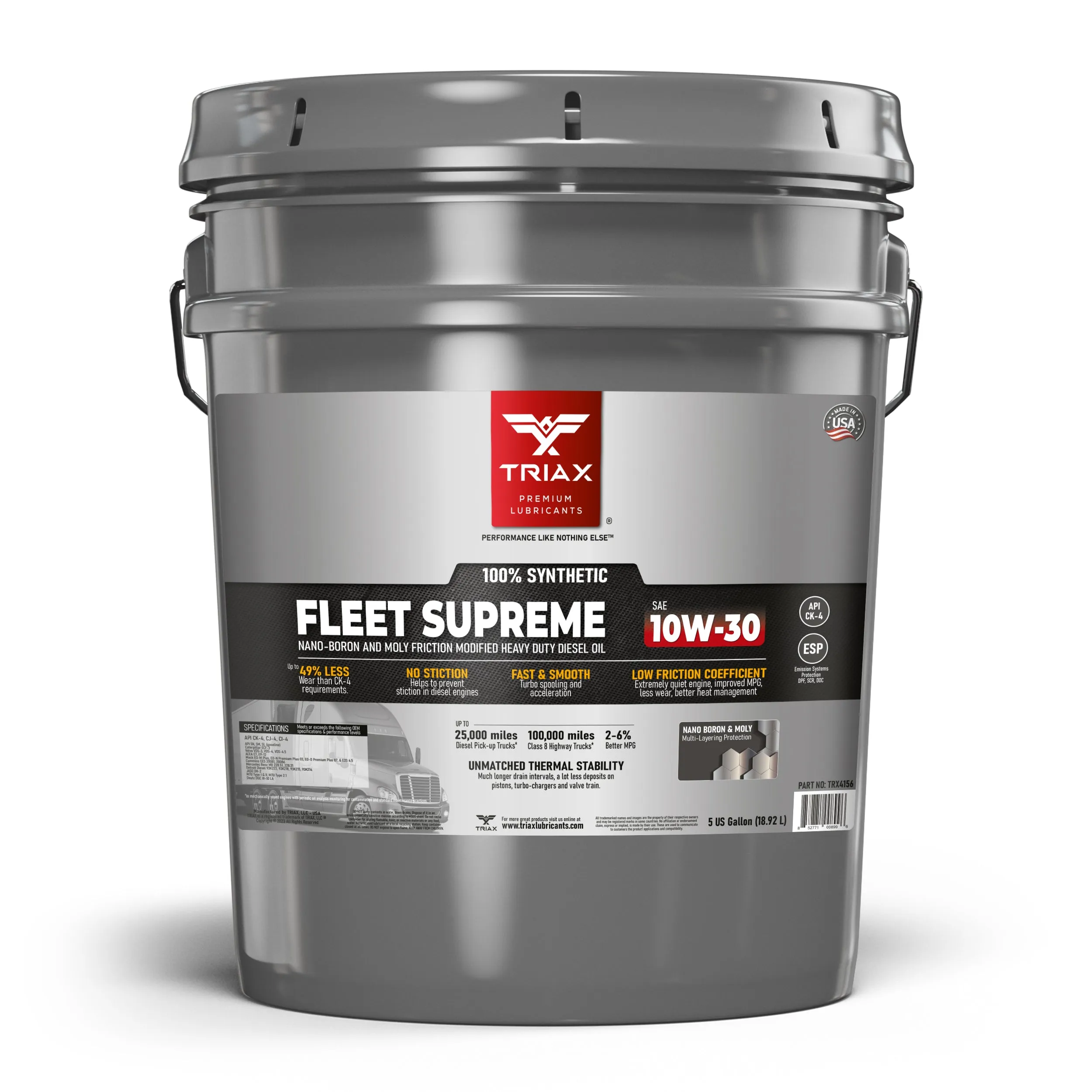 TRIAX Fleet Supreme 10W-30 Full Synthetic