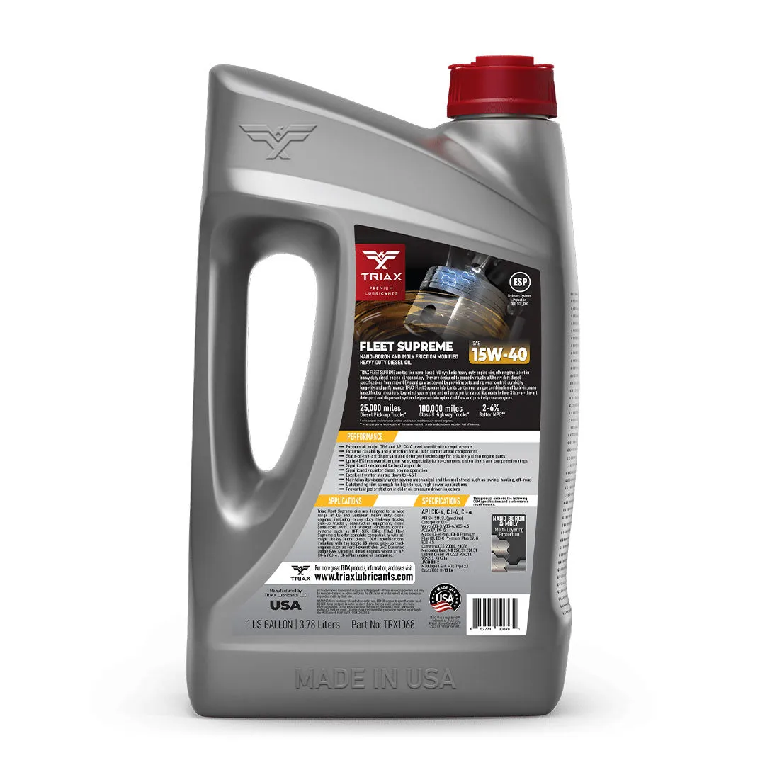 TRIAX Fleet Supreme 15W-40 Full Synthetic