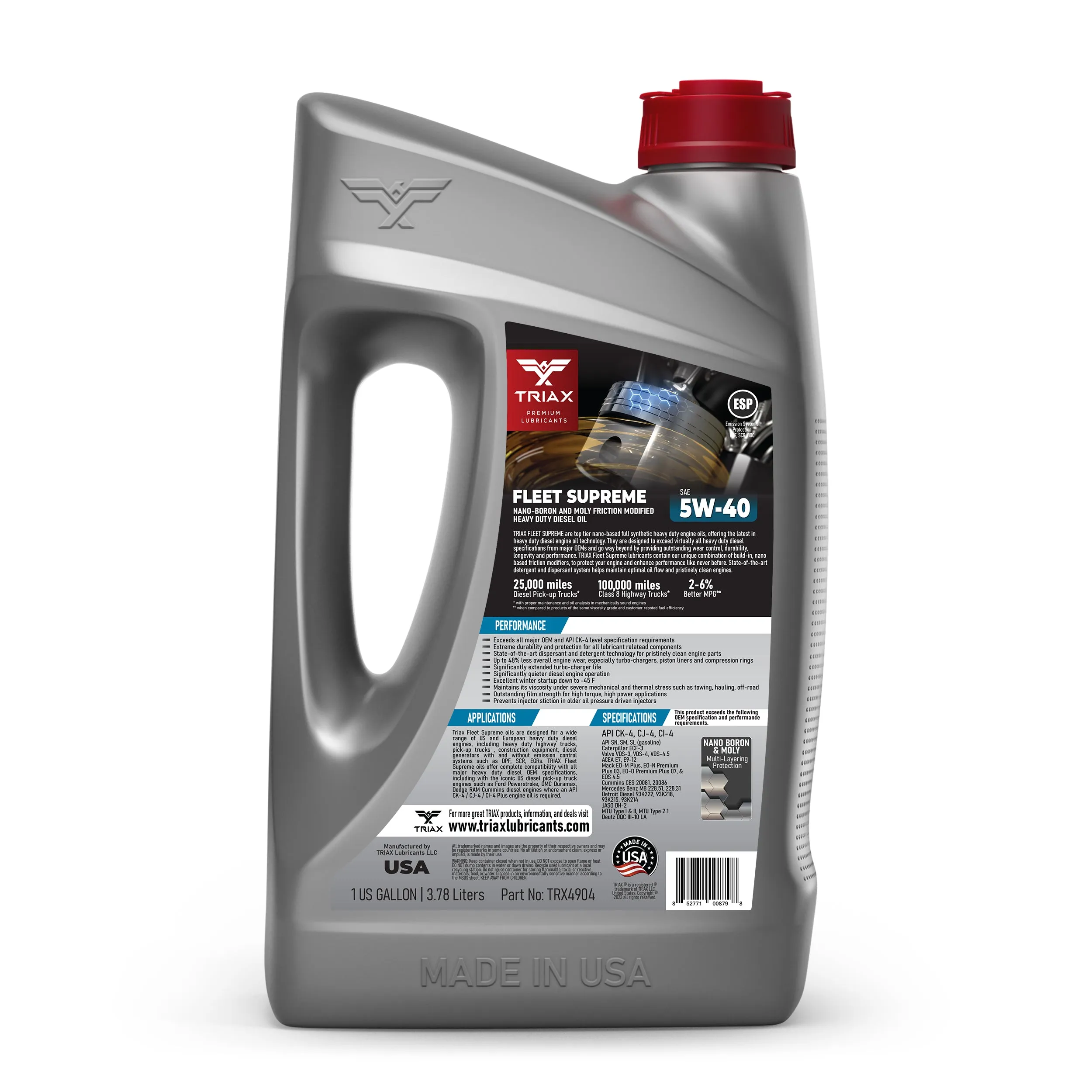 TRIAX Fleet Supreme 5W-40 Full Synthetic
